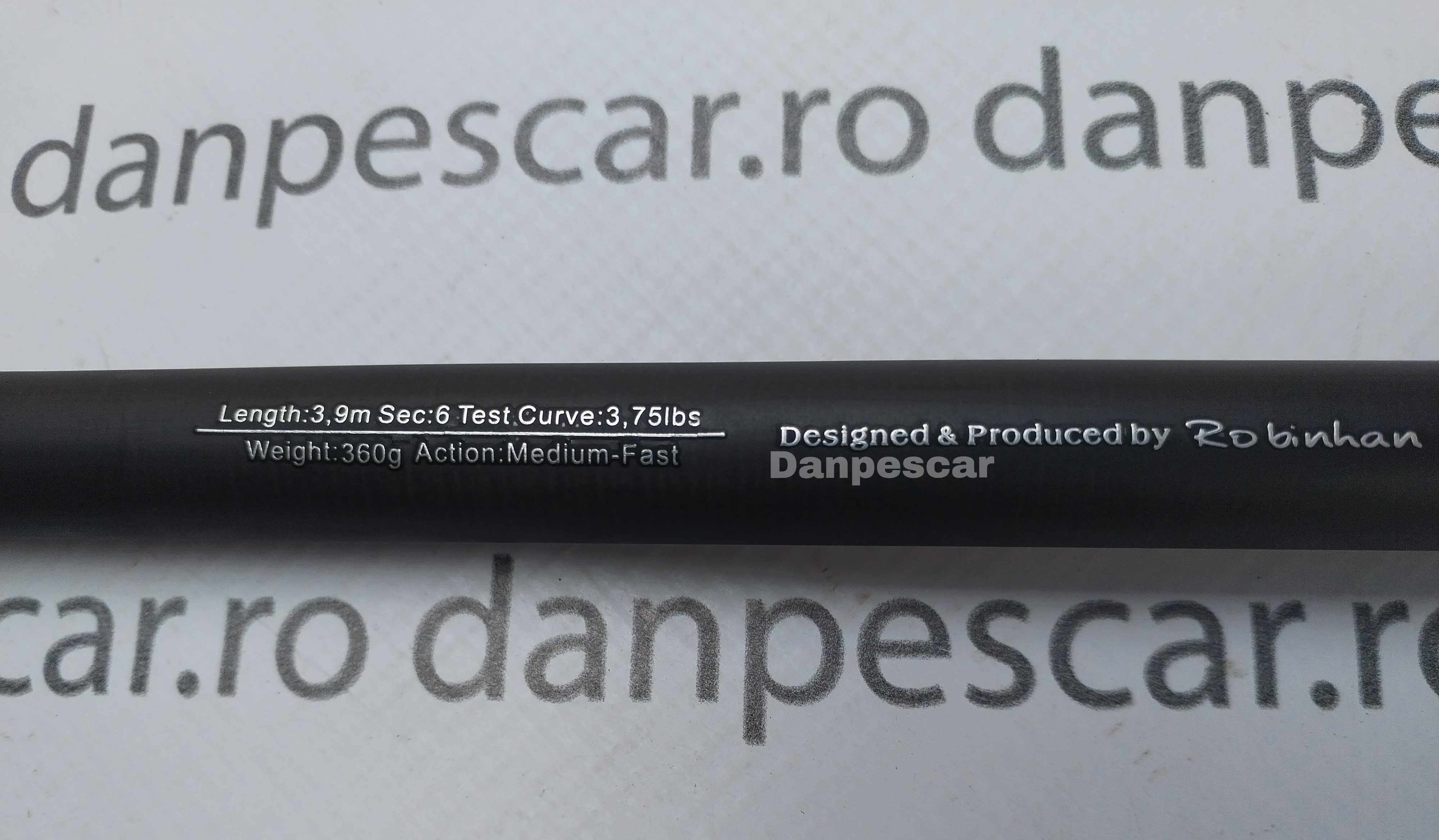 Lanseta carbon ROBINHAN HARRIER Tele Carp 3,90m 3,75lbs INELE METALICE