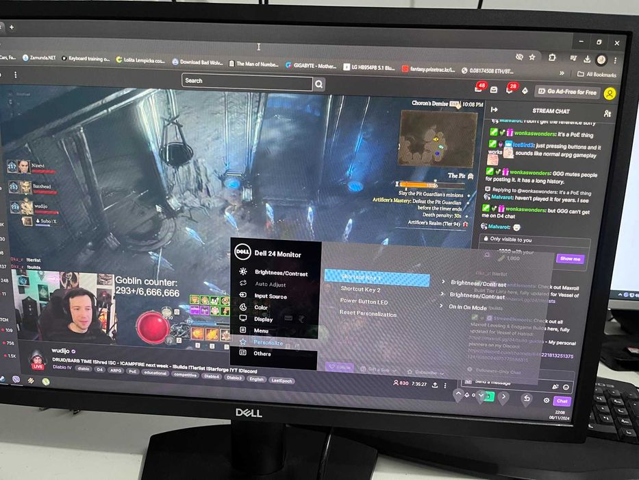 Mонитор LED Dell 23.8'' Full HD 75Hz AMD FreeSync HDMI VGA SE2422HX