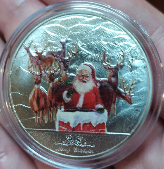 Коледно - новогодишен плакет в защитна капсула .