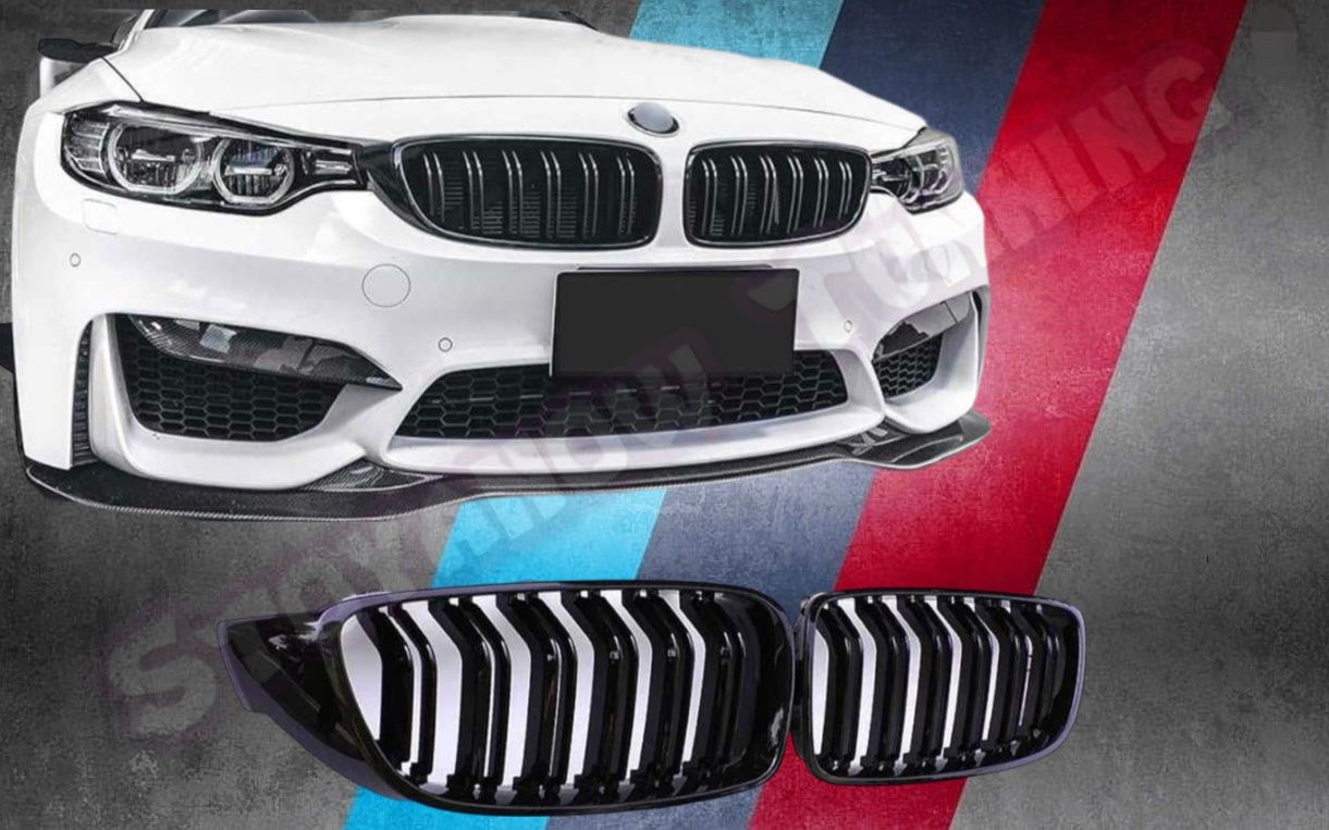 Черни двойни бъбреци пиано лак БМВ BMW F32 F33 F36 F82 F83 2013 - 2017