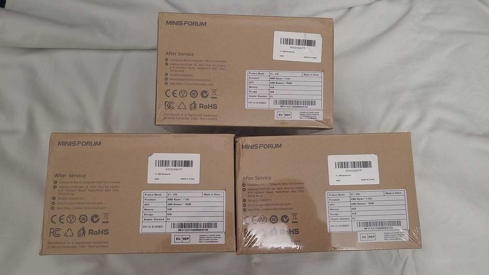 Barebone cu procesor Ryzen 7 255 ,Mini PC MINISFORUM AI X1-255 , nou