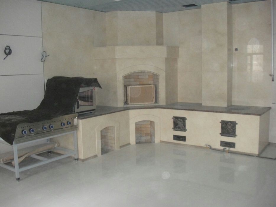 Облицовка мрамором каминов, барбекю, летней кухни, установка столешниц