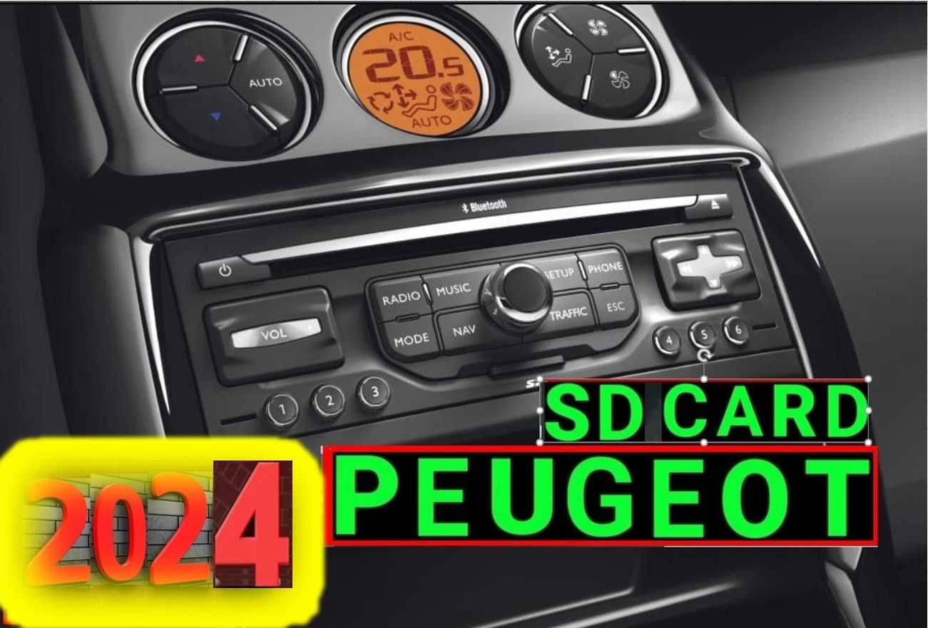 2024 карта за навигация Пежо SD card Peugeot 3008,5008,207 WIPNav RNEG