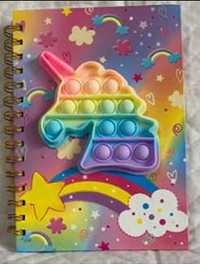 Jurnal POP-IT Unicorn, Dinozaur,Fluture, Stea, Coada Peste - 30 ron