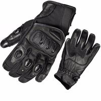 Manusi moto din piele cu protectii - NOI -Black Spike– Marimi M, L