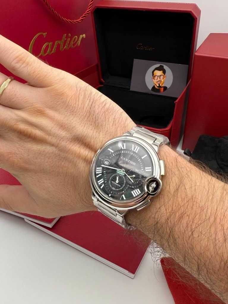 Cartier Ballon Bleu 42mm сребристо/черно