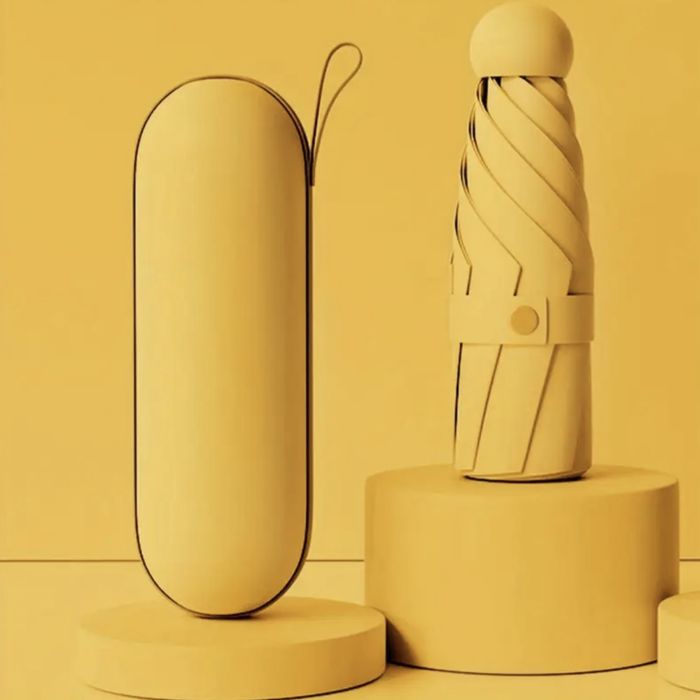 Компактни чадъри с калъф и кутия  - различни цветове