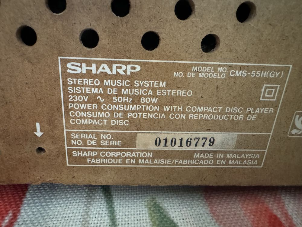 Sistem Hifi Strero Music System Sharp CMS—55H