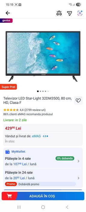 Vand televizor Star-light