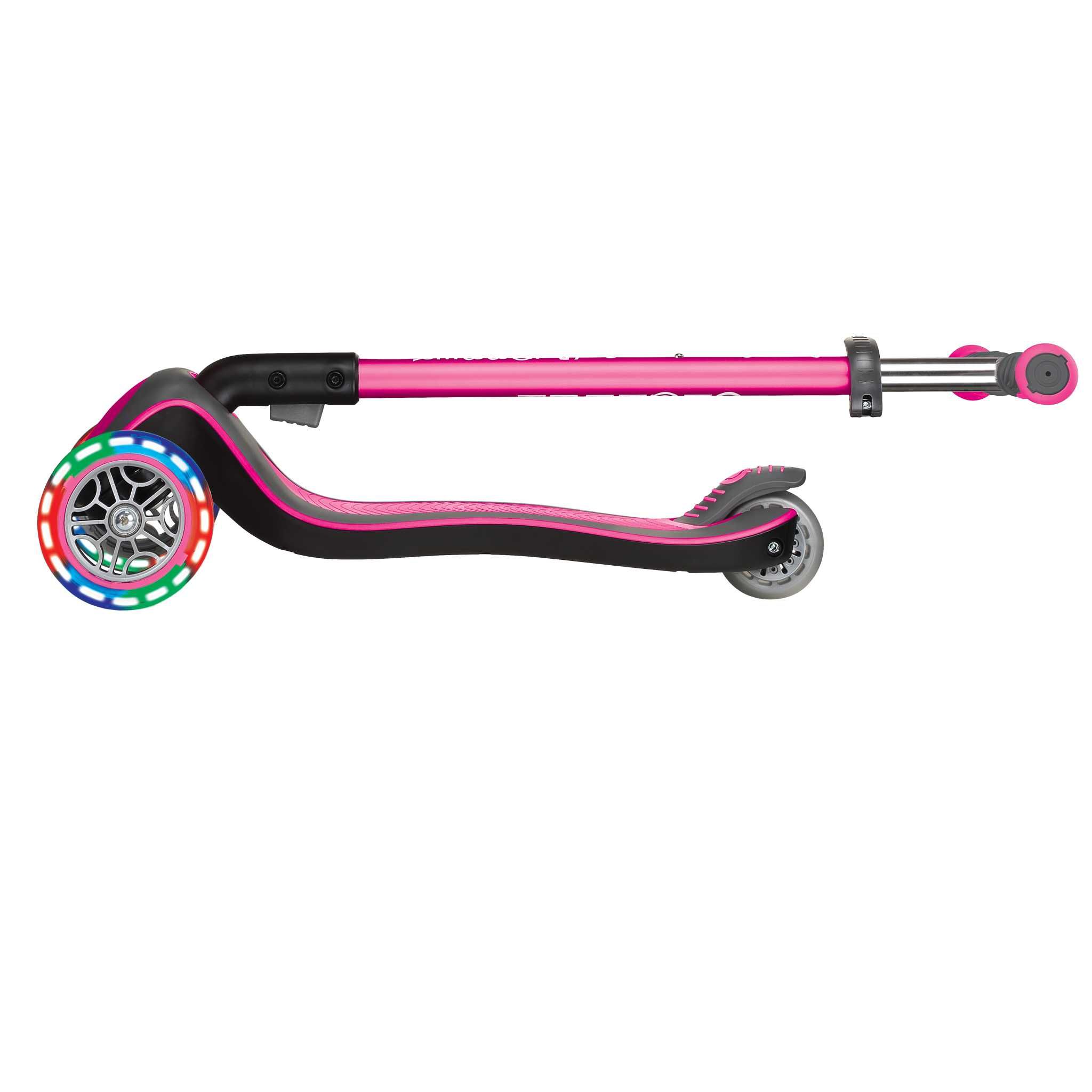 Trotineta pliabila Globber Elite Deluxe Lights Roz