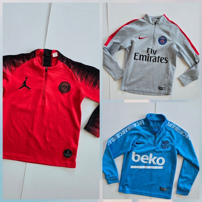 Bluze tricouri de fotbal Nike Jordan Psg Barcelona 7-8 ani