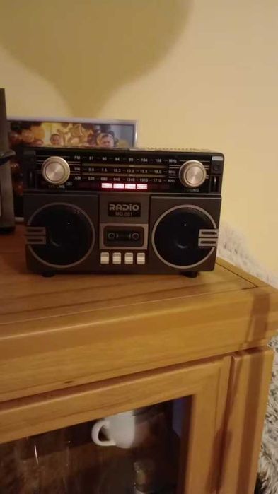 Ретро стерео преносимо радио MG001 с USB зареждане, TF карта AUX AM/FM