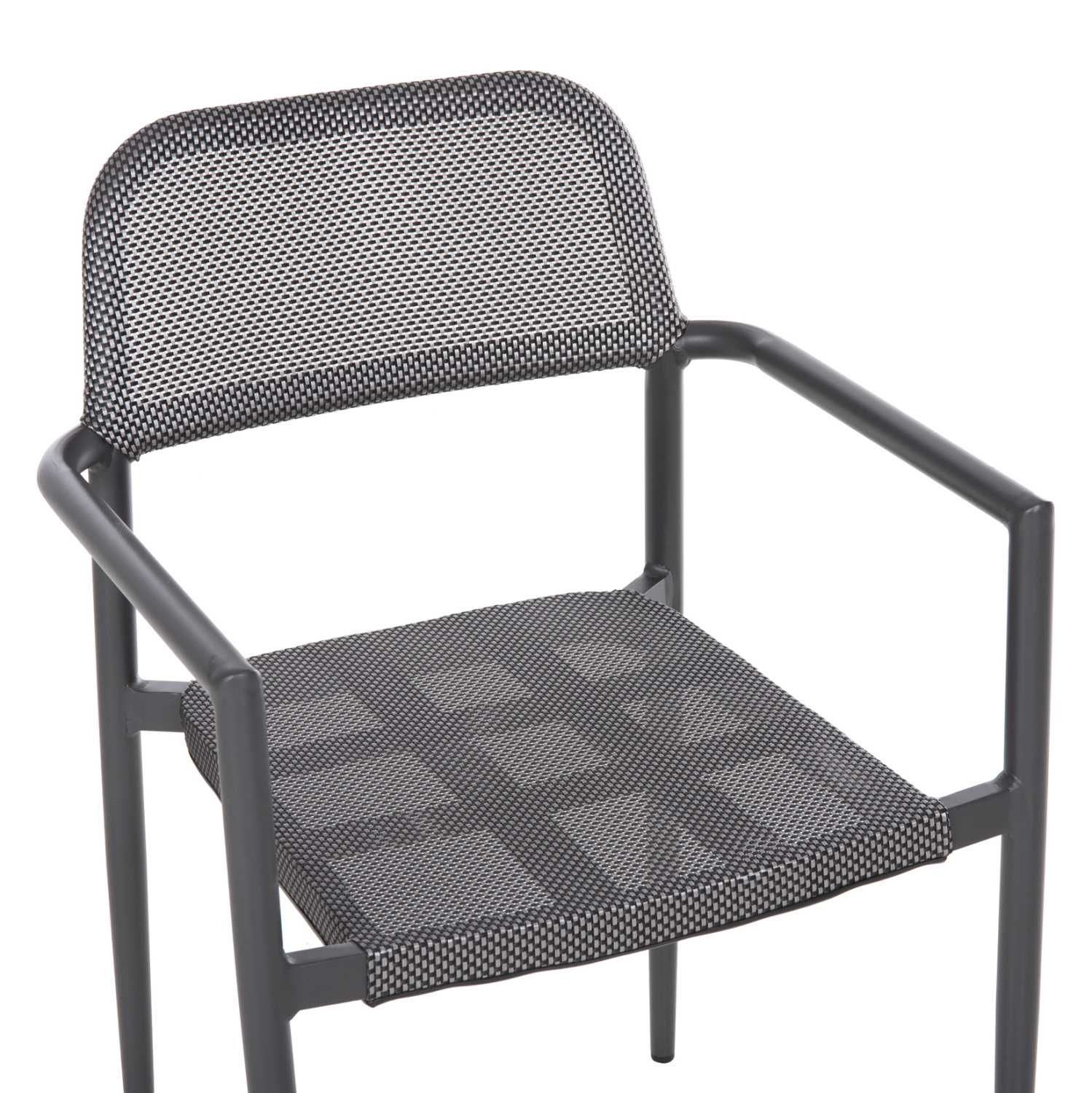 Алуминиево кресло HM5998, Текстилен, Три цвята, 53x51x80Hcm.