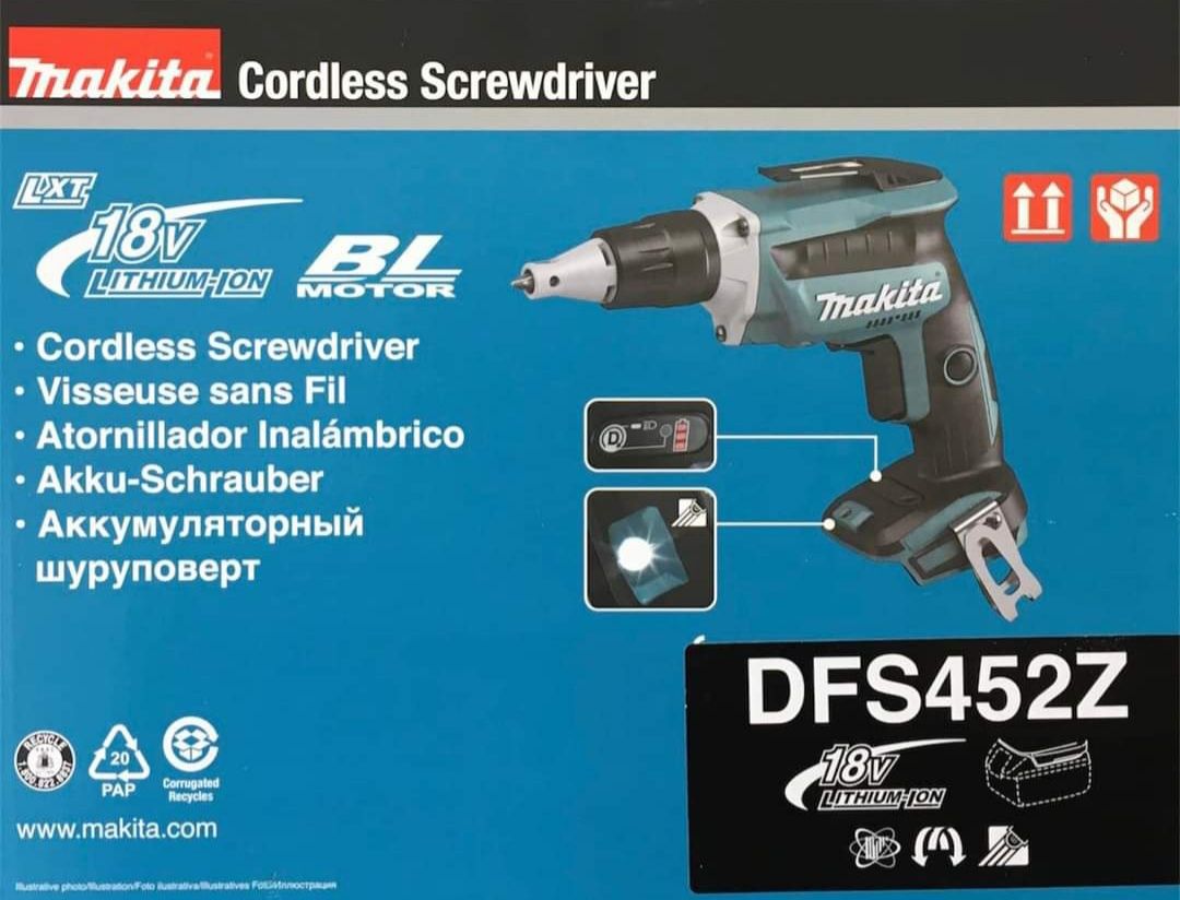 Винтоверт за гипсокартон Makita DFS452Z/Безчетков