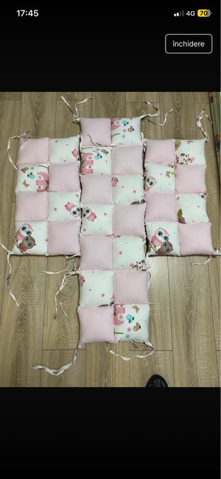 Vand protectii din bumbac pentru patut de 120x60