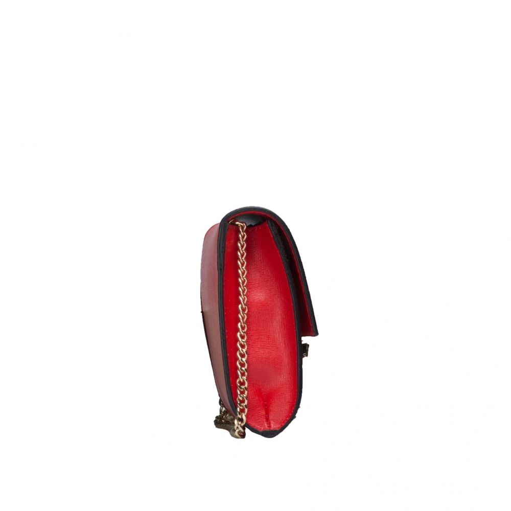 Clutch / geanta din piele Saffiano rosie