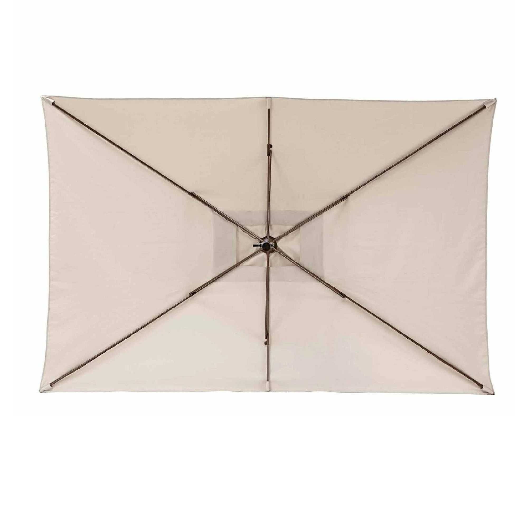 Umbrela terasa/gradina, otel/poliester, 200 x 300 cm, H 255 cm, gri