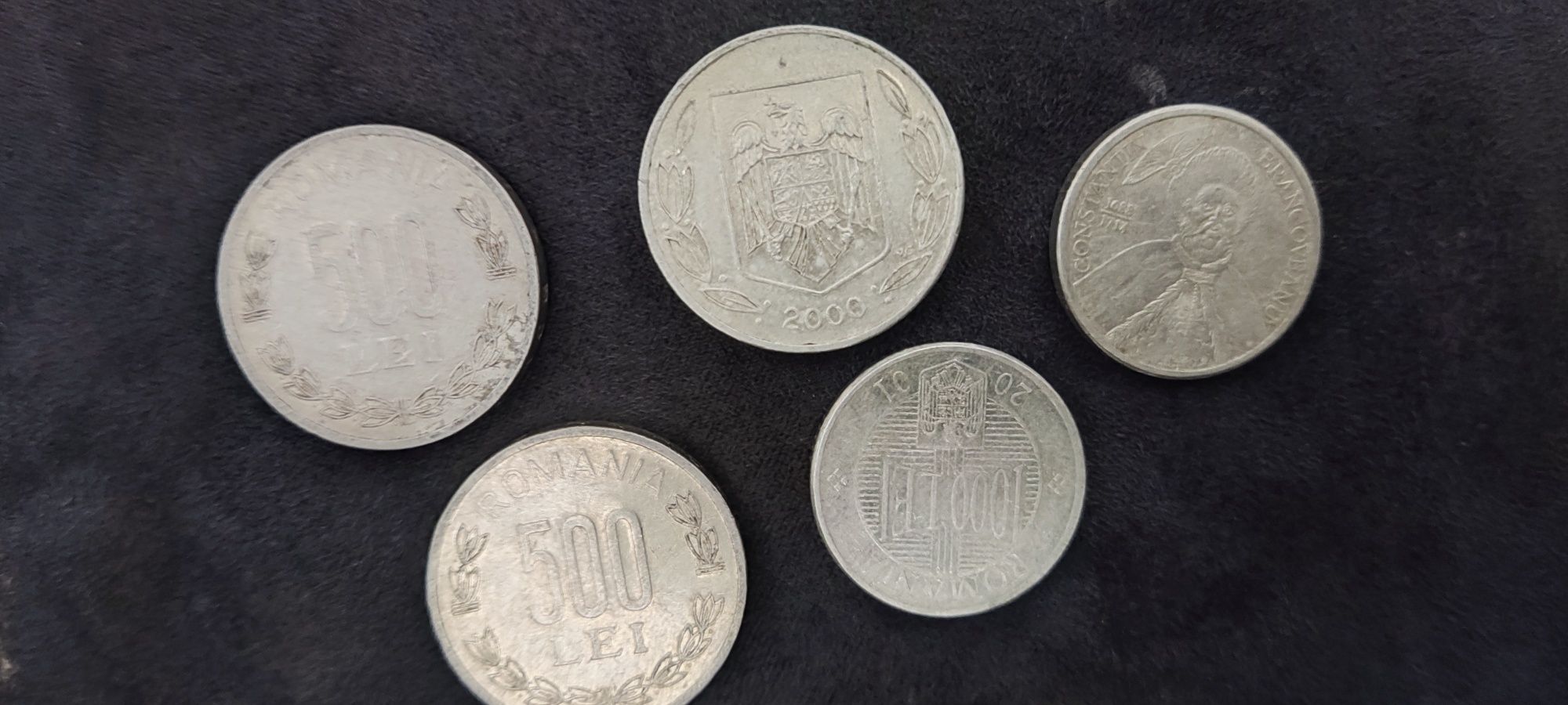 Moneda 100 lei și 500 lei