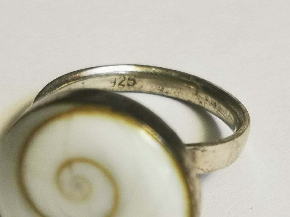 Inel argint, cu model spirală