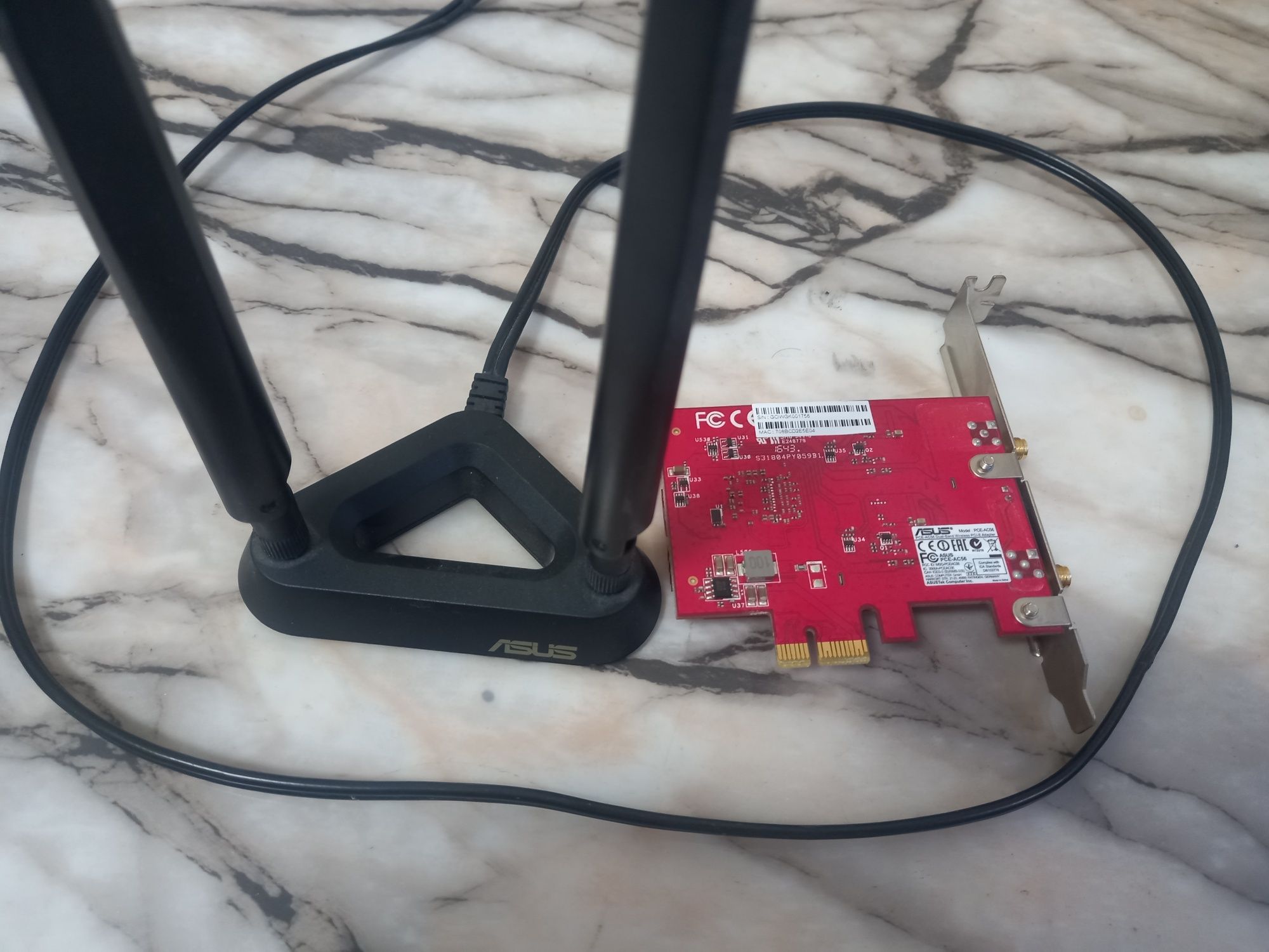 Безжичен адаптер Asus AC56, PCI-E Wi-Fi