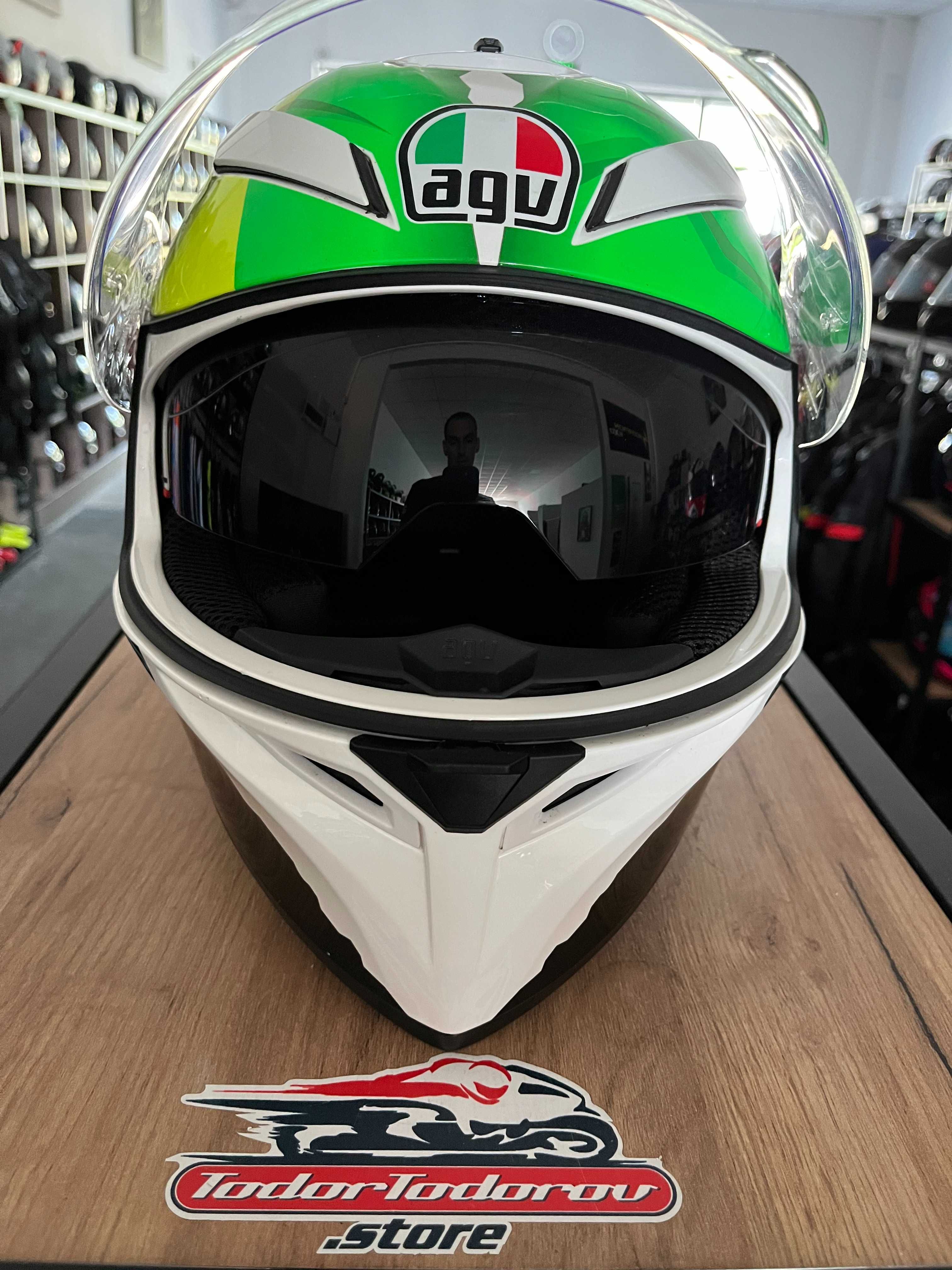 Мото каска AGV K3 SV BRASIL,М 57-58 ,вградени очила,добро състояние