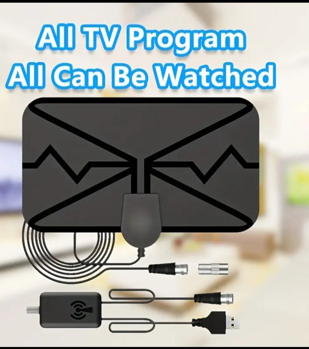 Antenă TV portabilă HD 2024 - Suport 4K & 1080p