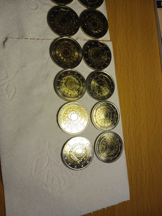 Сет от 18 две еврови евро монети 2015г възпоменателни!