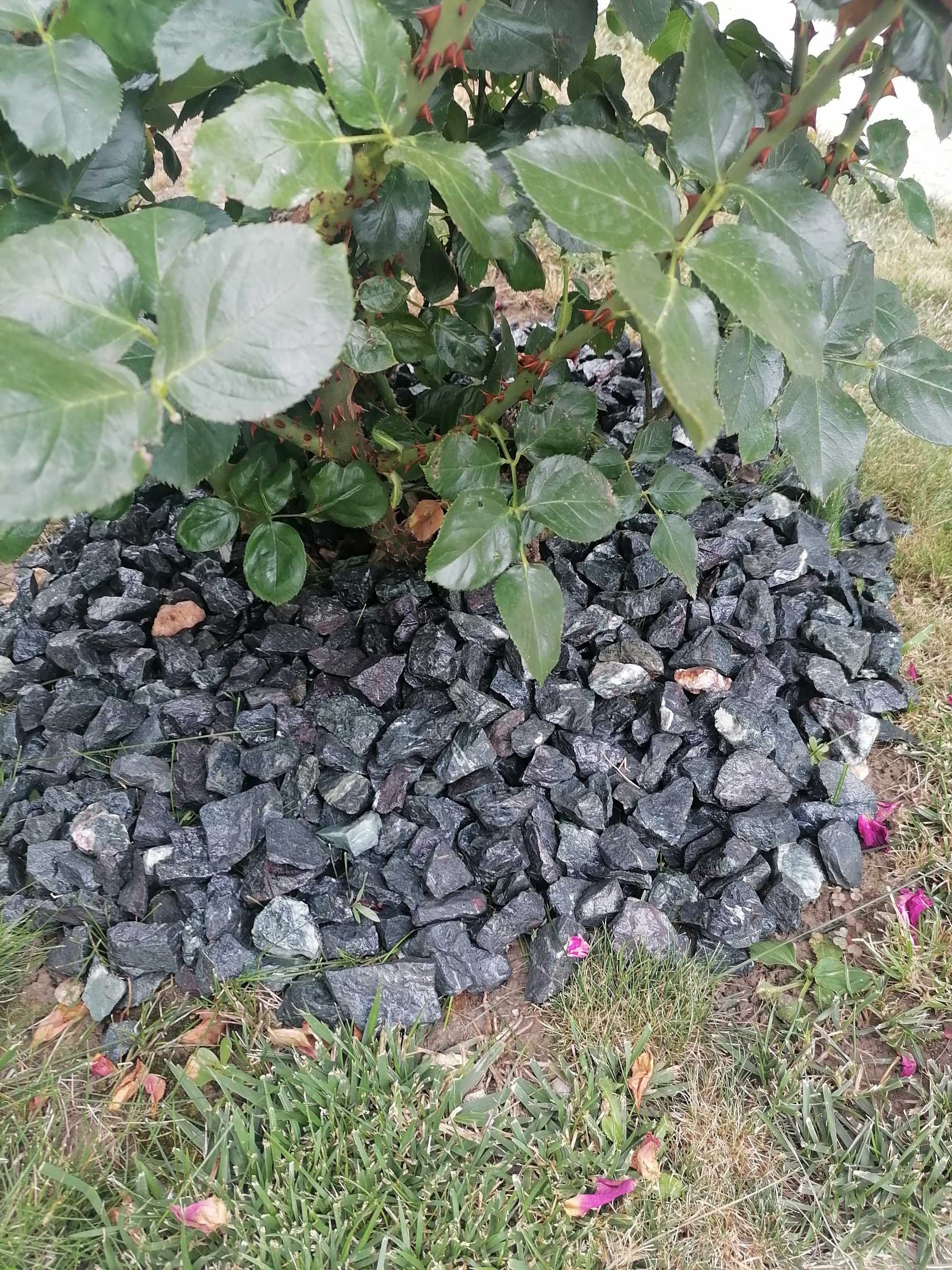 Piatra alba de calcar și granit negru albăstrui piatra ornamentala