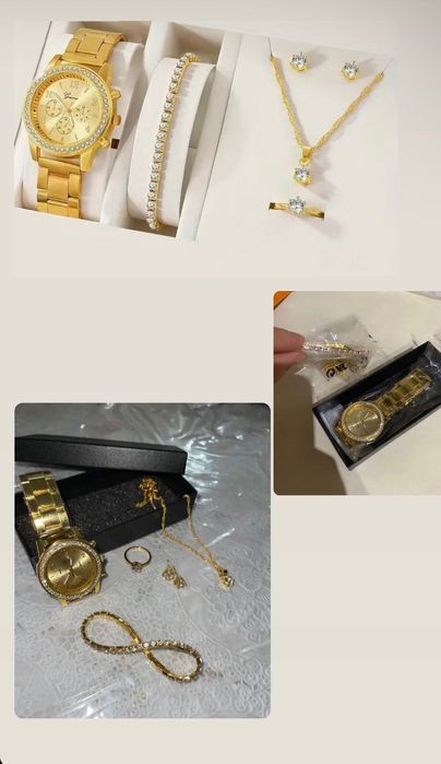 Bijuterii placate de aur de 14/18K, seturi de ceasuri și bijuterii