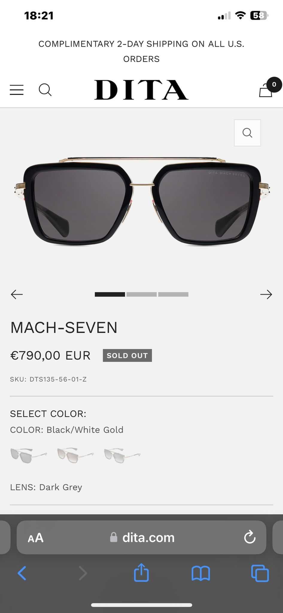 Ochelari DITA MACH-SEVEN, noi in cutie si husa