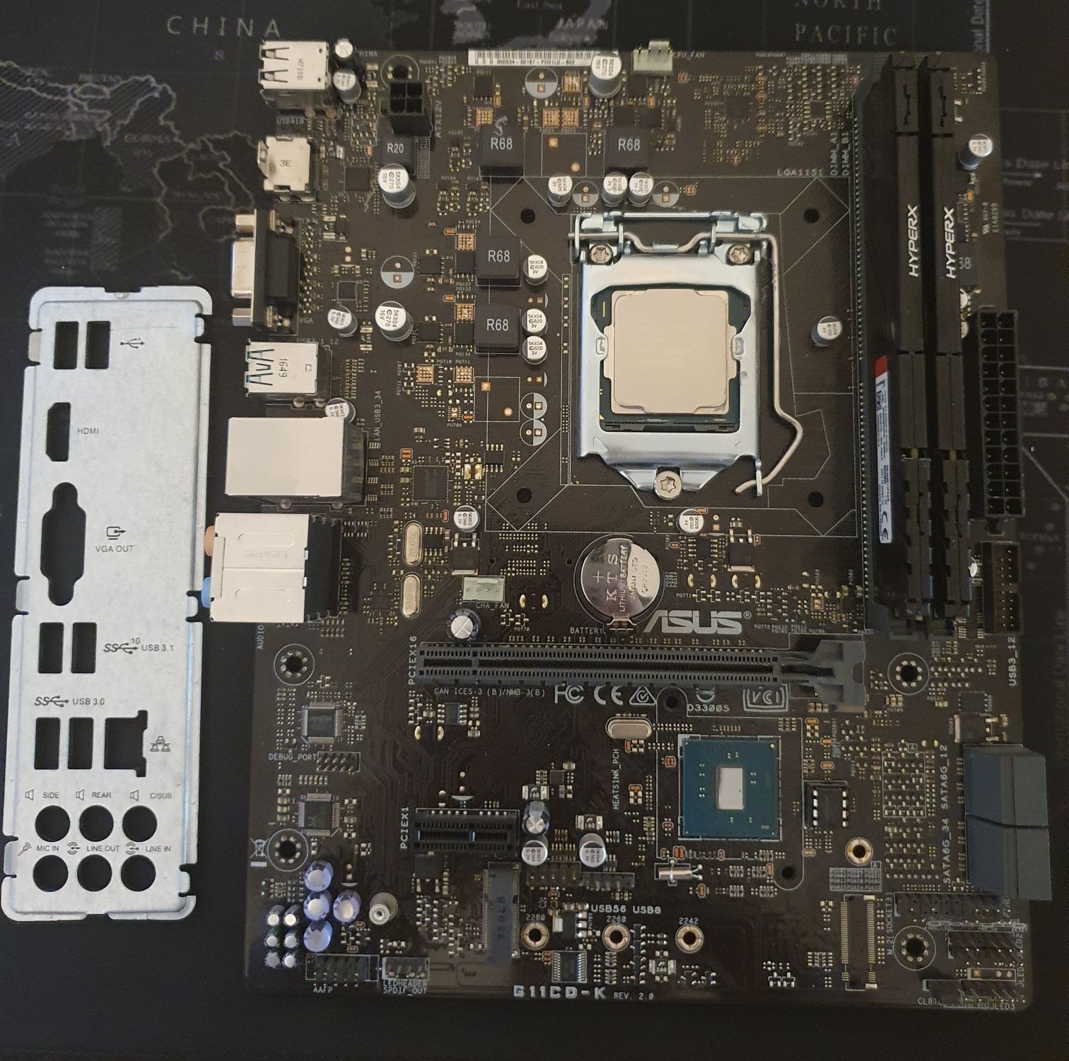 Procesor I7-7700 + placa de baza Asus + 16g rami Hyperx fury