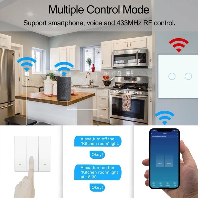 Tuya Smart/Smart Life смарт ключ за осветление тач-панел
