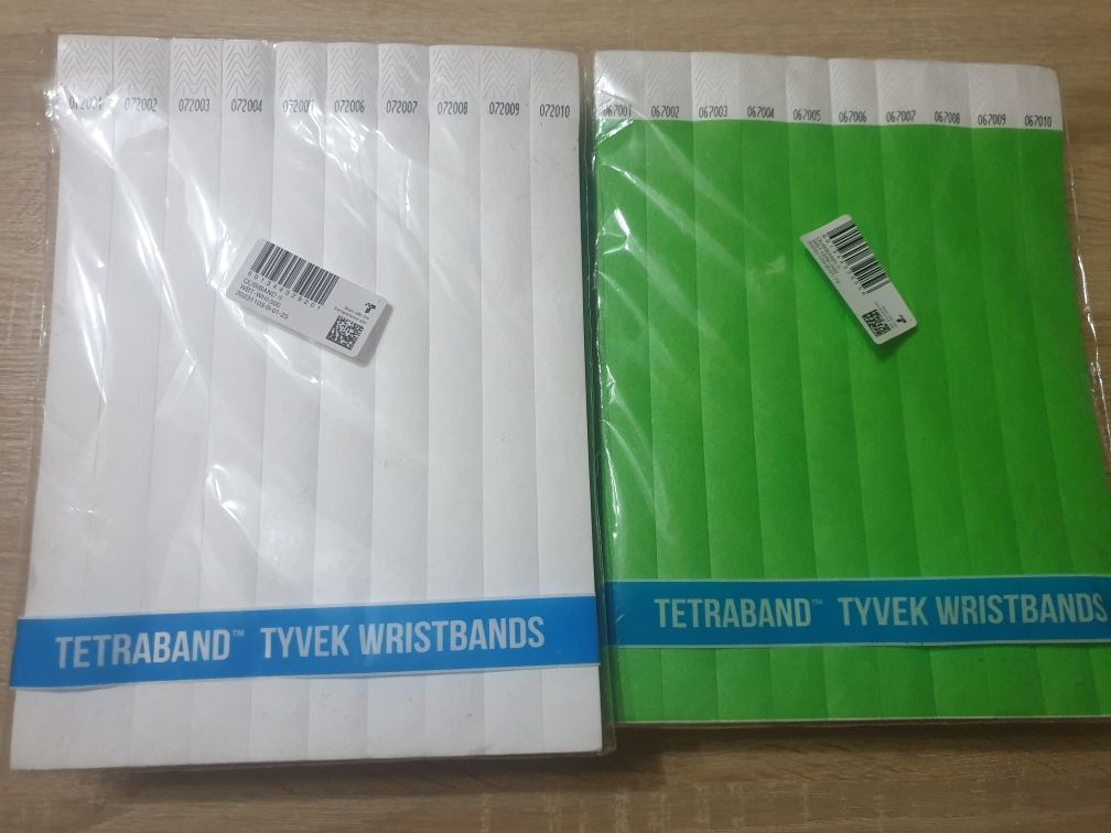 Lot 3500 brățări de acces Tyvek (7x500 verzi)