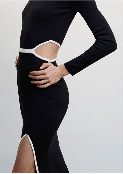 Плетена рокля с цепки Mango