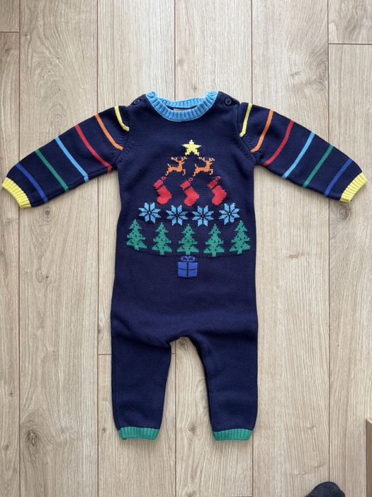 Коледнен пуловер и коледен ромпер 9-12 месеца