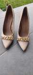 Pantofi cu toc crem, marimea 37, pret 79 lei