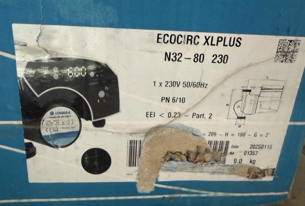 Lowara Ecocirc XL 32-80 pompa de circulatie apa 170 l/min 0 - 8 m