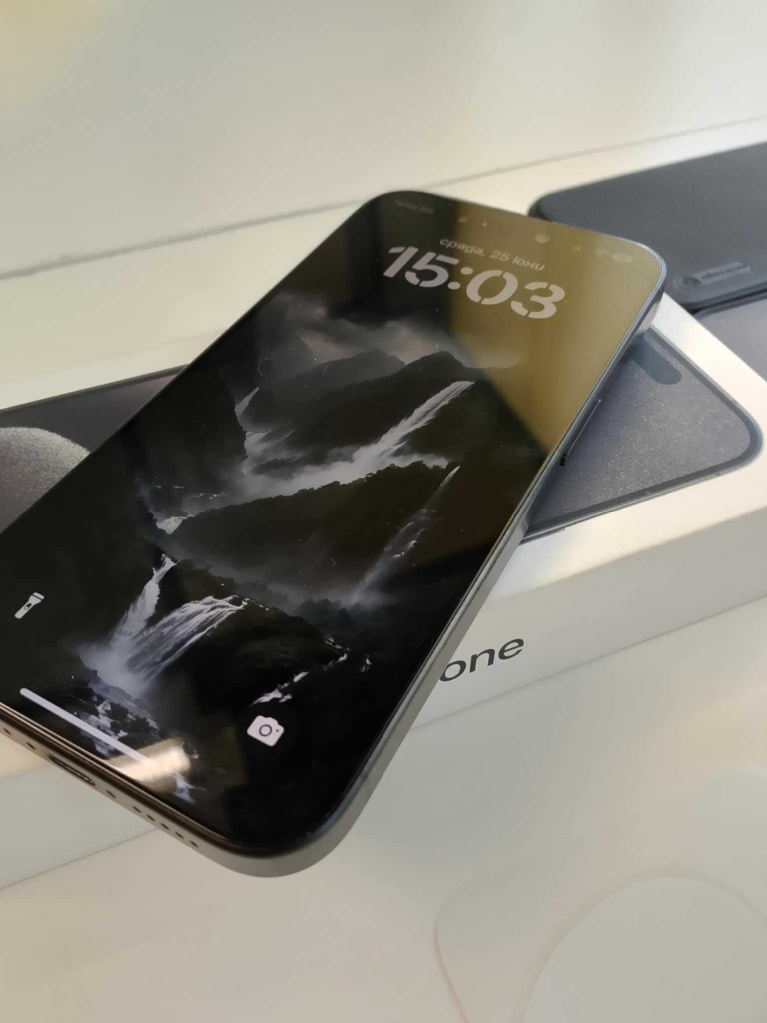 iPhone 15 Pro 128GB Черен титан – Отлично състояние