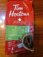 Punga de cafea macinata decofeinizata Tim Hortons, prajita mediu