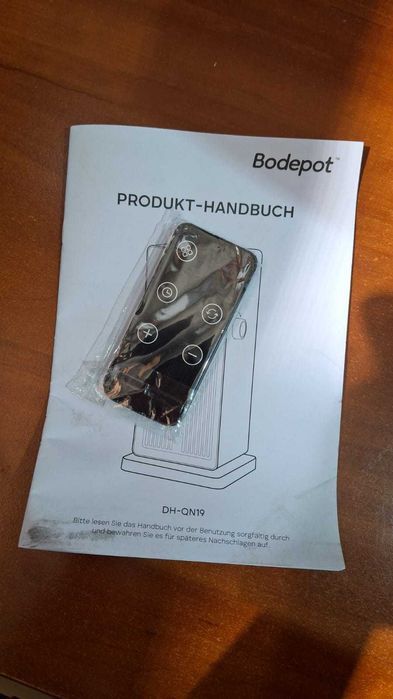 Incalzitor cu ventilator Bodepot, 2000W, telecomanda, negru