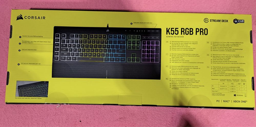 Tastatura gaming CORSAIR K55 RGB PRO