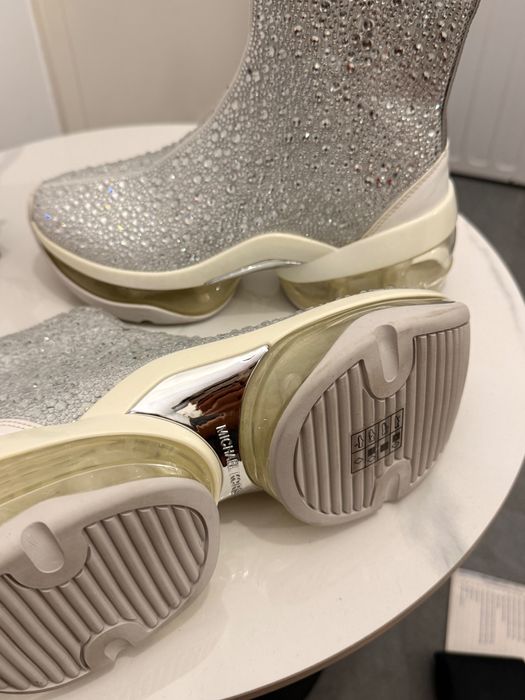 Michael Kors Olympia Extreme Embellished Knit Sock Sneaker
