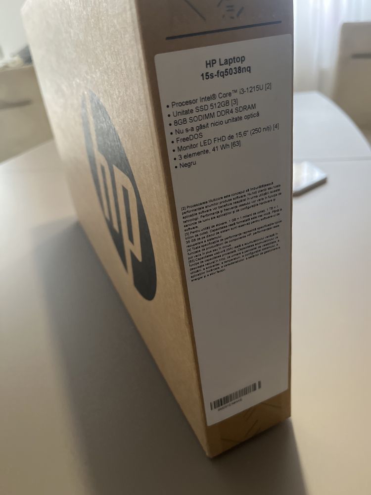 HP Laptop I3 SSD 512 8G RAM Sigilat