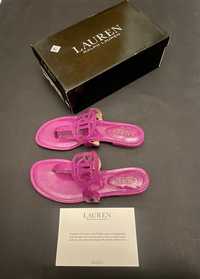 Sandale Ralph Lauren piele naturala lac roz fucsia 8.5 / 39 de dama