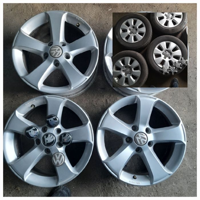 Set 4 Jante 5x112 pe R16 ca NOI de TIGUAN și AUDI