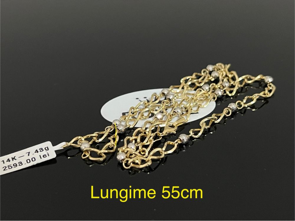 Bijuteria Royal CB : Lant dama aur 14k 7,43gr lungime 55cm
