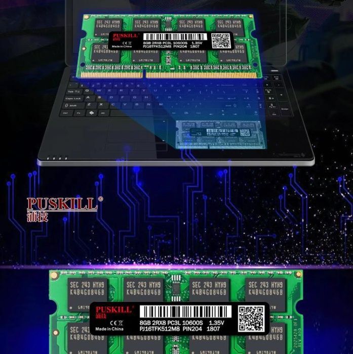 Оперативная память (ОЗУ) DDR3L 4ГБ для ноутбуков.