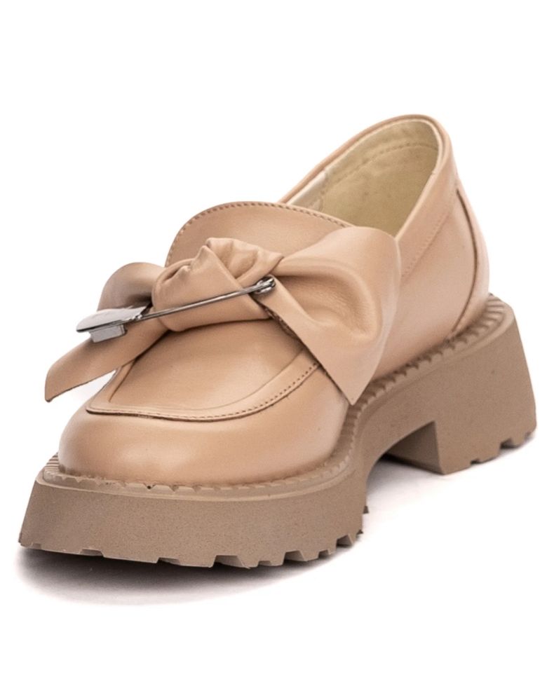Pantofi Damă Mocasini nr.34 piele naturală, bej