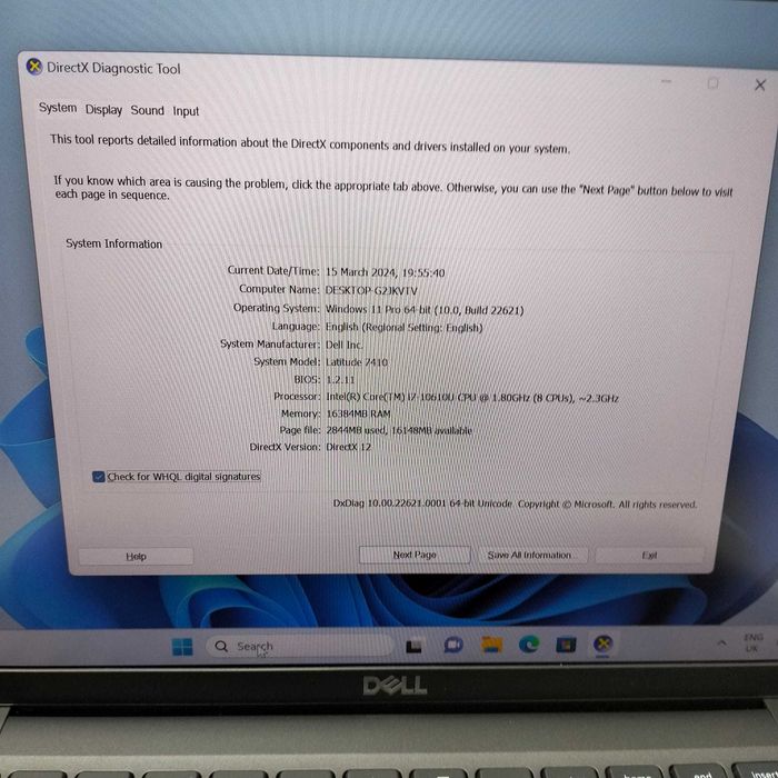 Laptop Dell Latitude 7410 I7-10610U 14" FHD 16GB RAM, 256GB SSD 25977