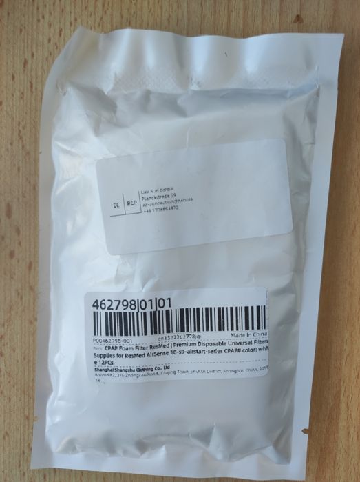 CPAP Filtre Resmed AirSense10 S9  Bumbac Noi Sigilate Pachet 20 Buc